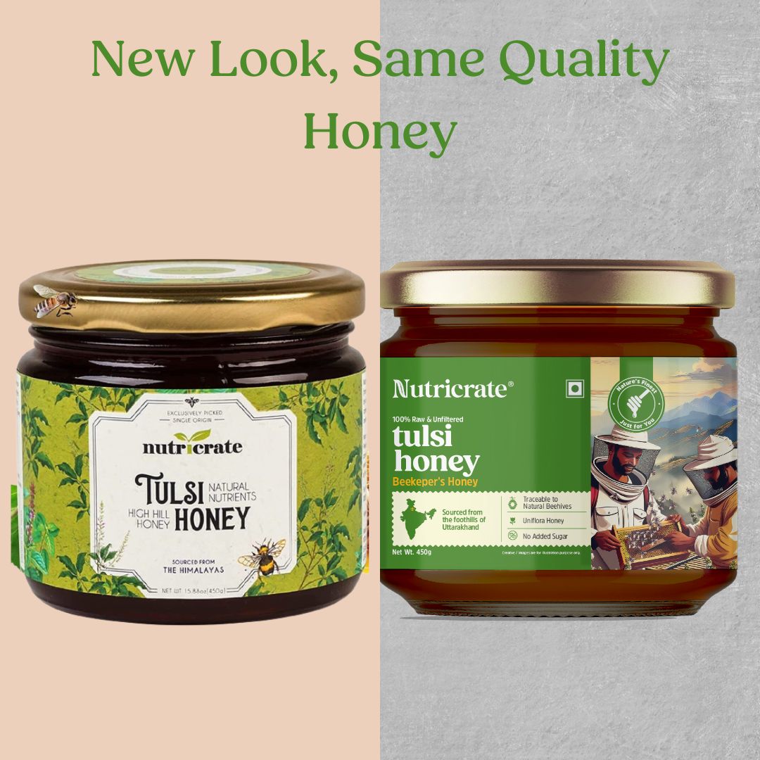 NutriCrate Raw and Wild Tulsi Honey.