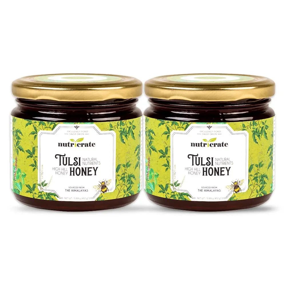 Nutricrate Tulsi Honey 450gm Pack of 2 