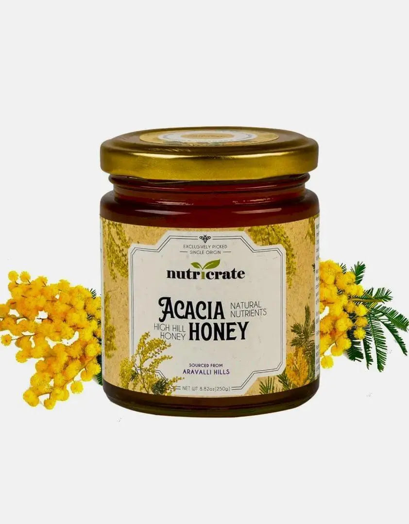 Nutricrate Pure & Raw Acacia/ kikar or babool Honey. 