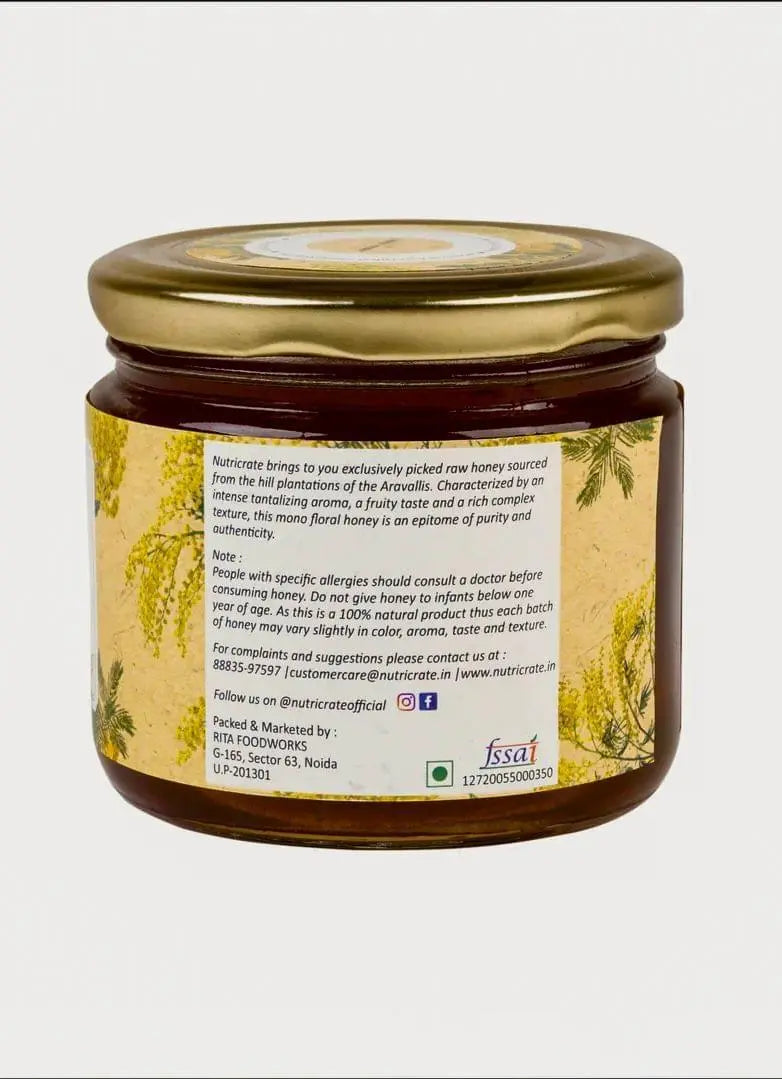Nutricrate Pure & Raw Acacia/ kikar or babool Honey. 